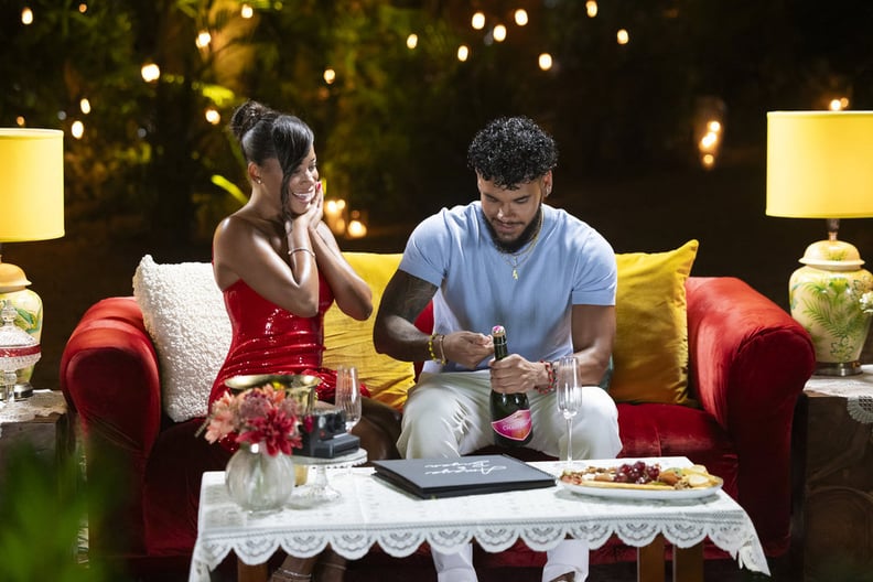 Amaya Espinal and Bryan Arenales during their final date on "Love Island USA".