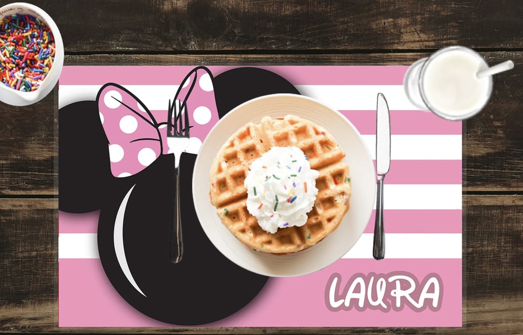 A Personalized Placemat For Kids: Minnie Mouse Personalized Placemat