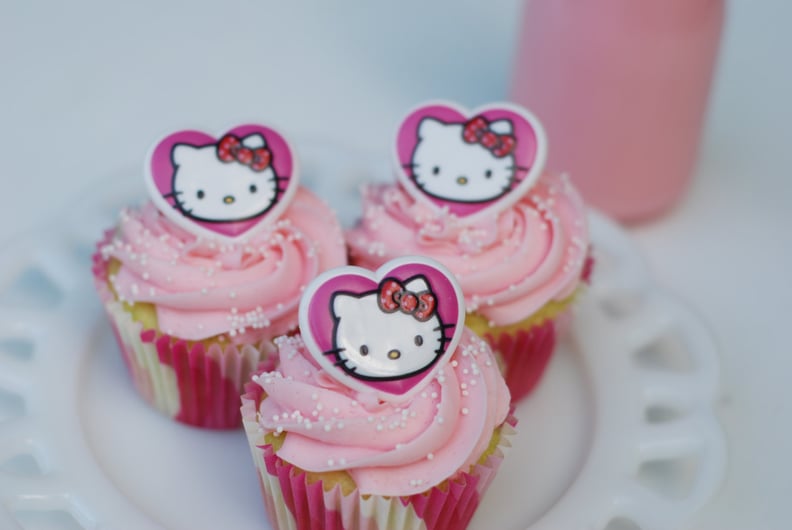 Hello Kitty Heart-Shaped Cupcake Toppers