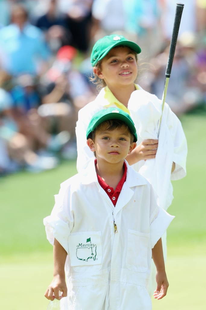 Tiger Woods With Lindsey Vonn and His Kids at the Masters
