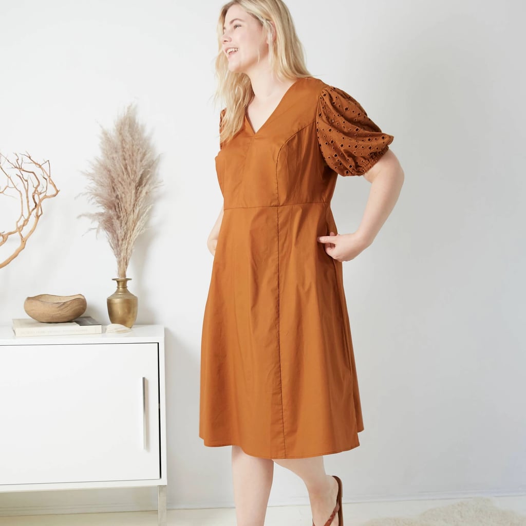 Ava & Viv Curve Short-Sleeve Eyelet Dress