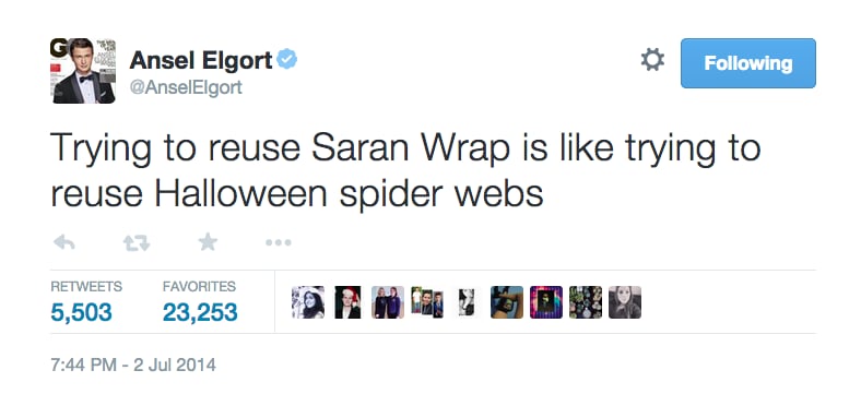 When We Saw No Lies About His Saran Wrap Tweet