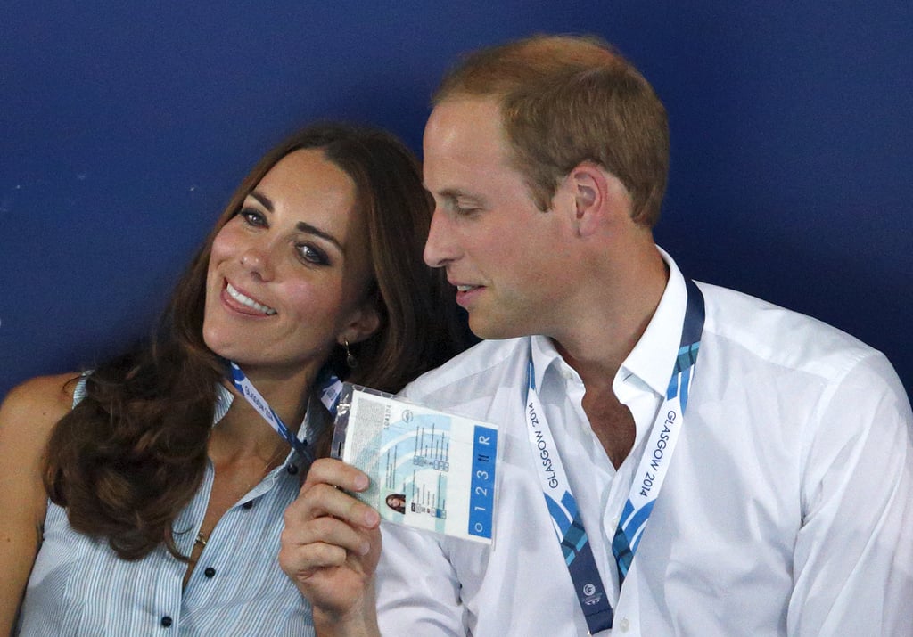 Will used Kate's VIP pass as a fan at the Commonwealth Games in July 2014.