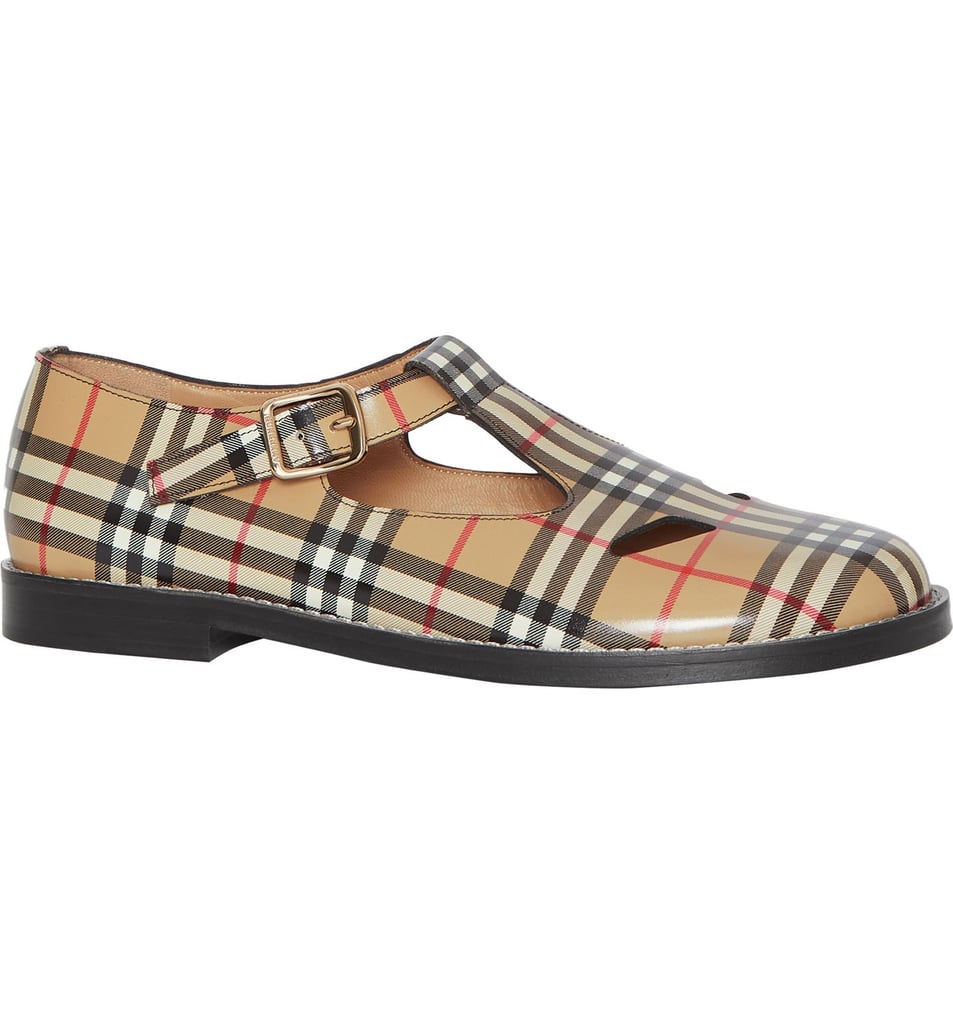 Burberry Hannie Vintage Check T-Strap Mary Jane Flat