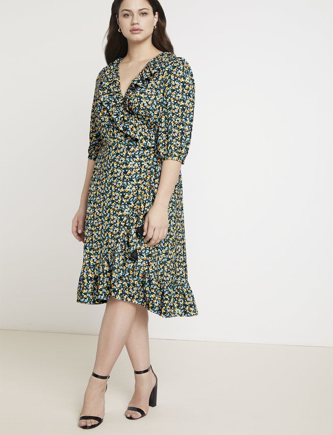 Jason Wu/ELOQUII Printed Ruffle Wrap Dress