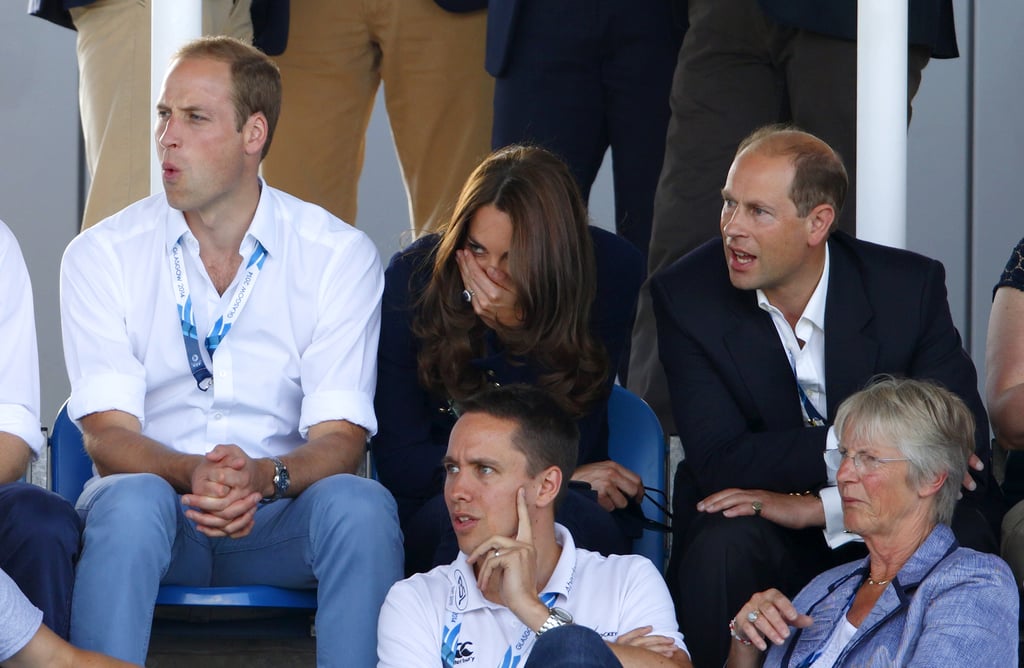 Will, Kate, and Prince Edward couldn't hide their expressions while watching the Wales v. Scotland hockey match on Monday.