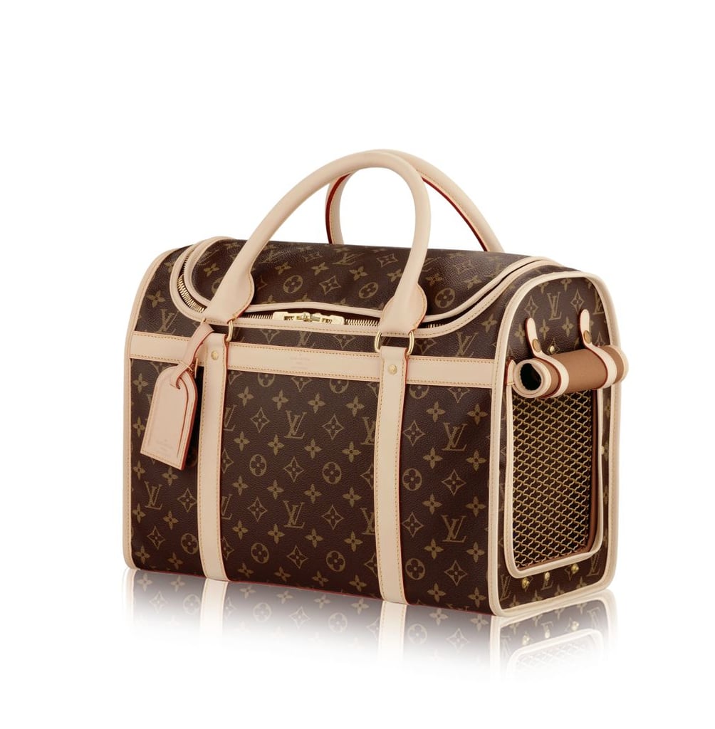 For the jet-set pet, there's no more stylish way to travel than inside the first-class cabin of this Louis Vuitton monogram dog carrier ($2,690). Still not impressed? Get it personalized with stamped initials.