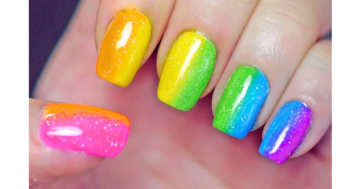 Rainbow Nails | Rainbow Beauty Tutorials | POPSUGAR Beauty Photo 11