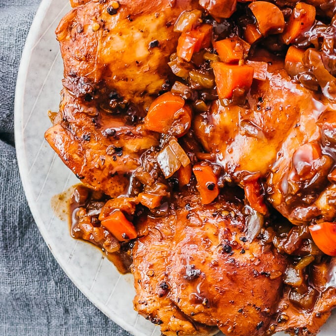Instant Pot Chicken Thighs With Balsamic Sauce