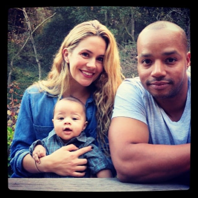 Cacee Cobb, Donald Faison, and their son, Rocco, wished everyone a happy Thanksgiving with this adorable family photo. 
Source: Instagram user caceecobb