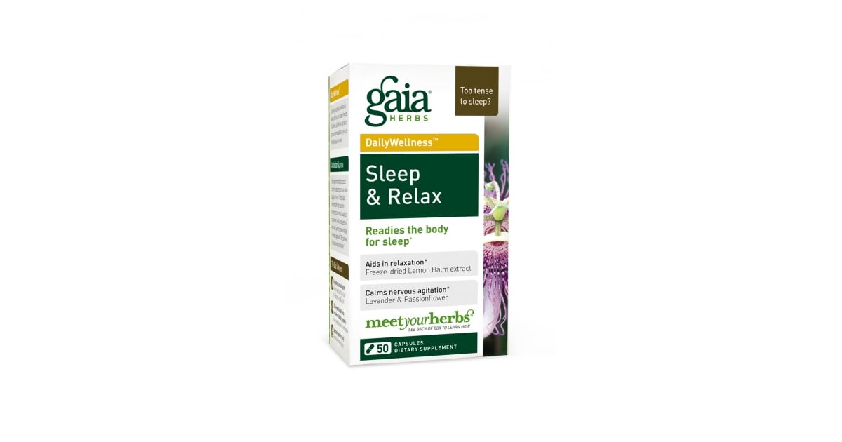 Gaia Herbs Sleep and Relax Anxiety Relief Products POPSUGAR Fitness