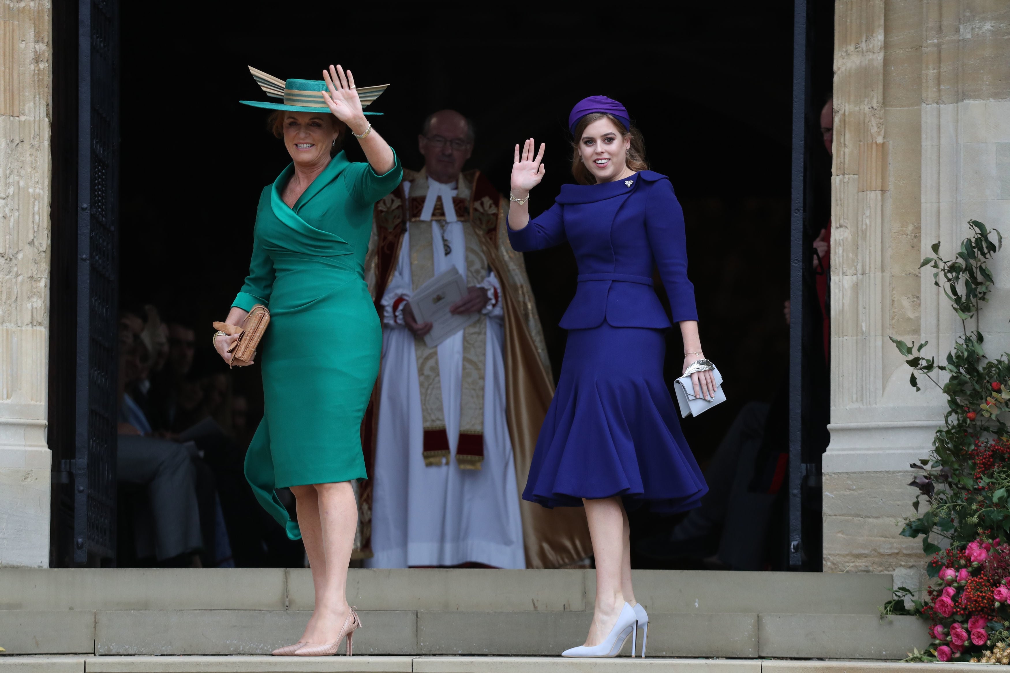 princess beatrice bridesmaid dress Shocked Princess Beatrice's laughter as she carries out bridesmaid duties   watch