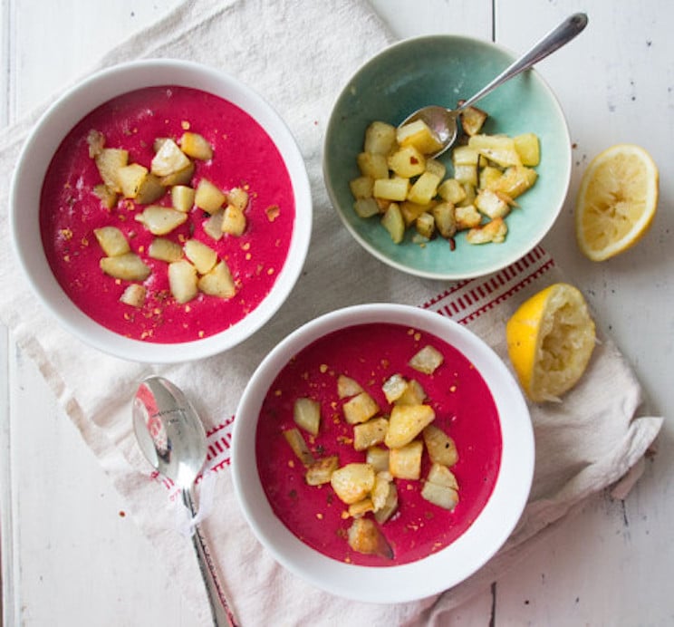 Roasted Beet and Potato Soup