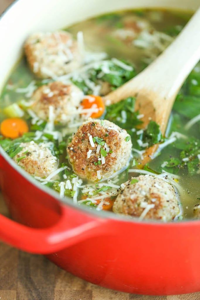 Turkey Meatball and Spinach Soup