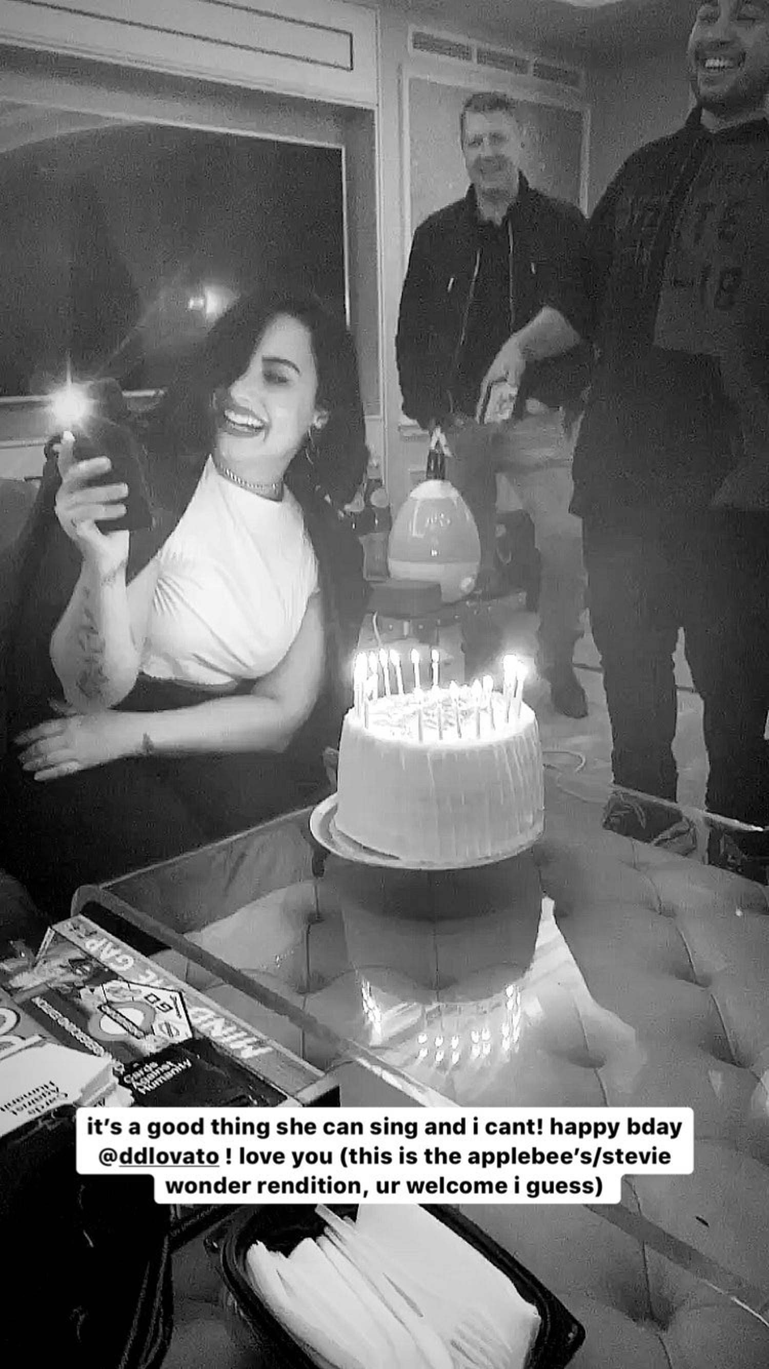 Demi Lovato&rsquo;s Birthday at Ariana Grande Concert 2019 | POPSUGAR Celebrity