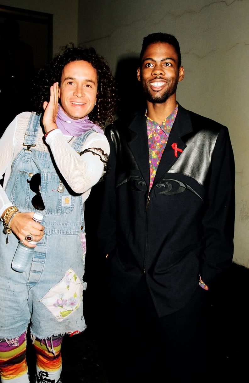 Chris Rock hung out with Pauly Shore, who wore overalls.