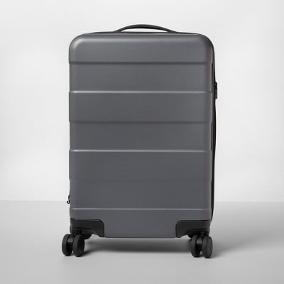 Hardside Carry On Spinner Suitcase 20" in Dark Gray