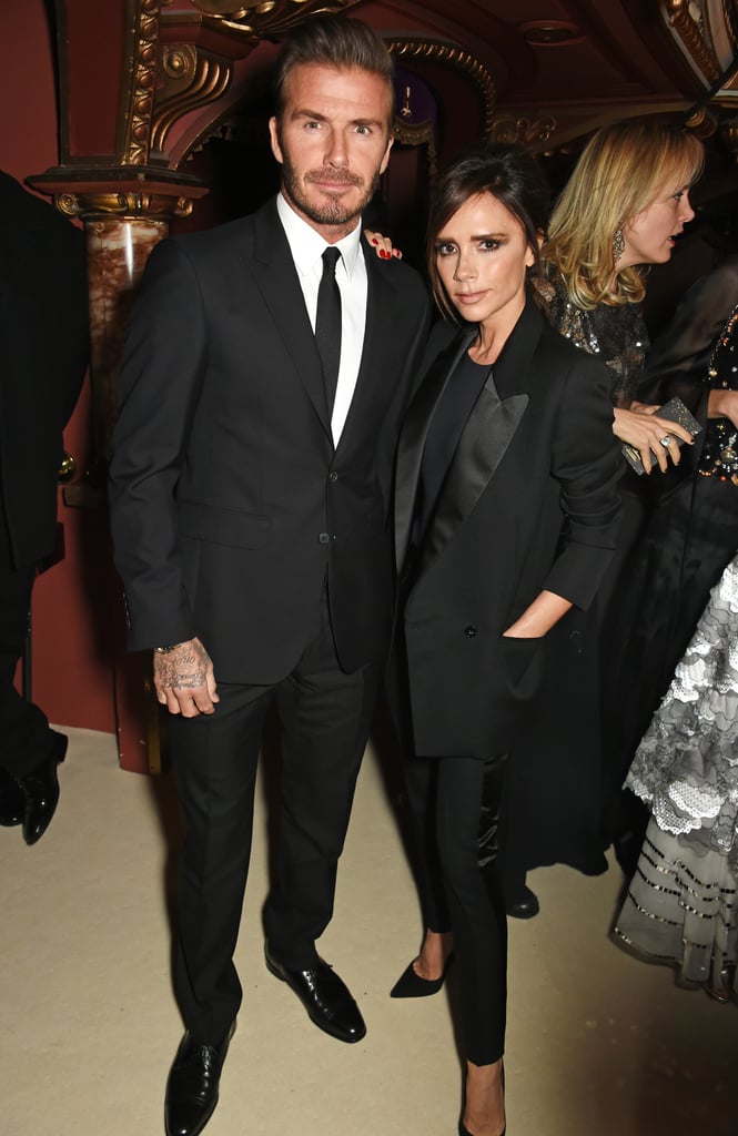 David and Victoria Beckham in Matching Suits | 2015