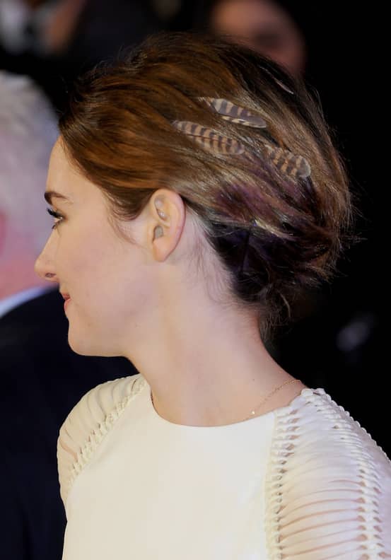 Shailene Woodley's Hair Feathers 2015