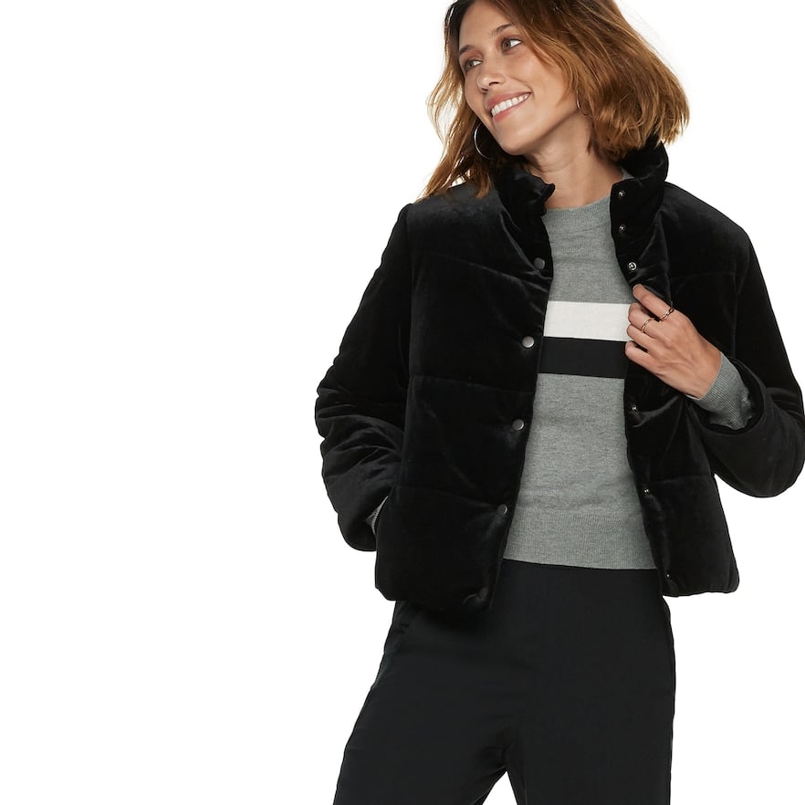 POPSUGAR Velvet Puffer Jacket