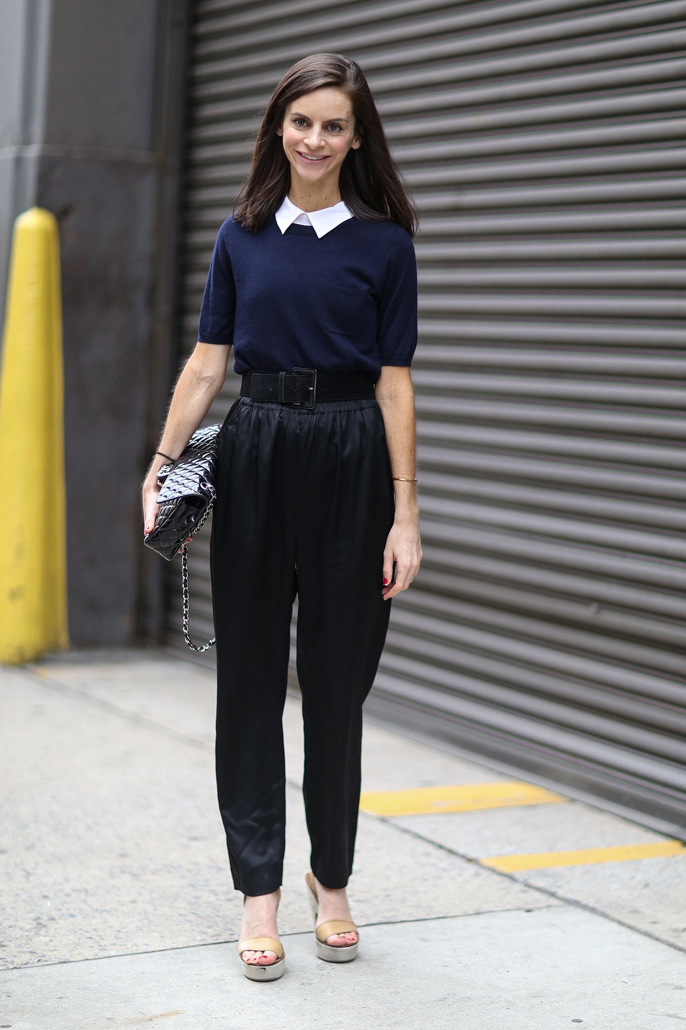 sweater with button down underneath