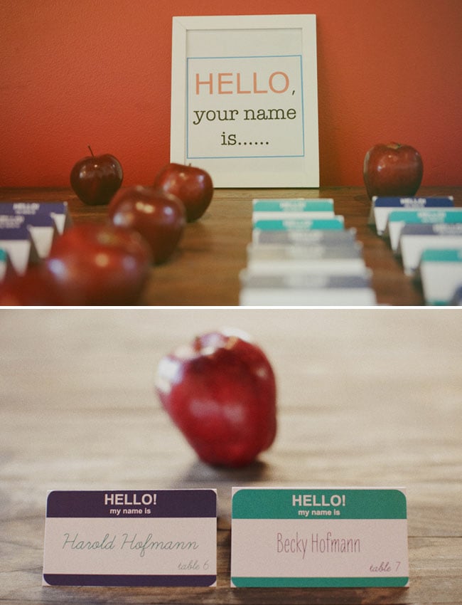 Nametags as Table Cards