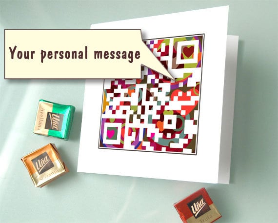 The QR code card ($10 each) is a geek's dream: scan the code and a