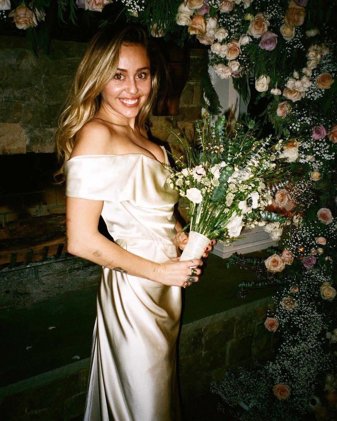 Miley Cyrus Wedding Dress POPSUGAR Fashion