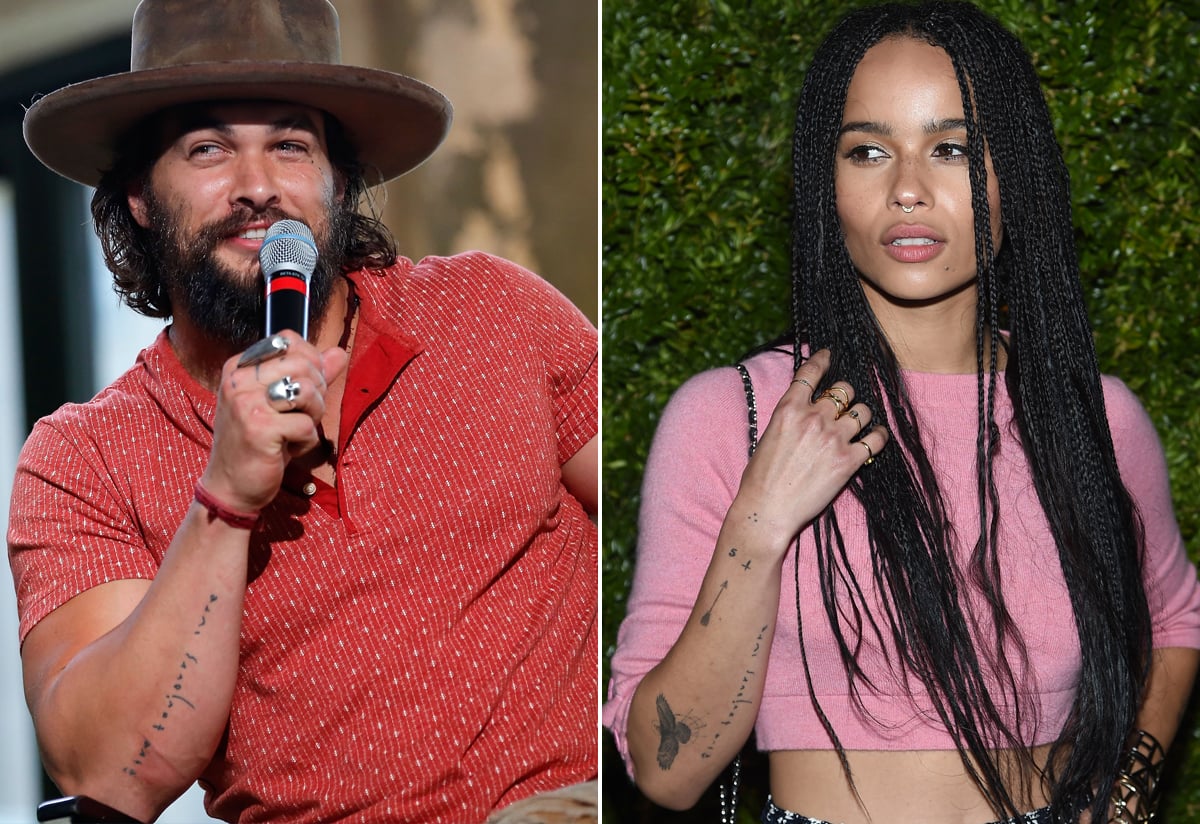 Jason Momoa And Zoe Kravitz Matching Tattoos Popsugar Celebrity