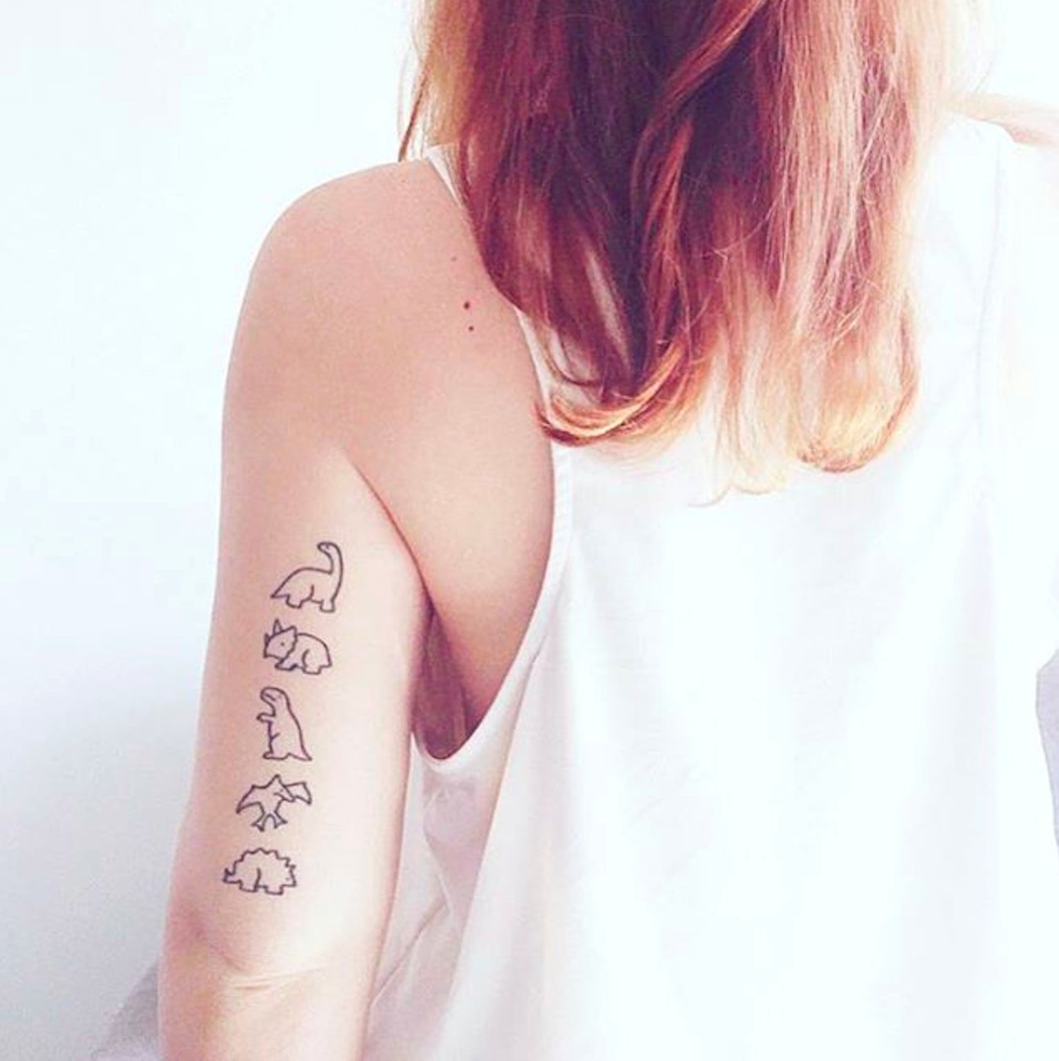 Minimalism Dinosaur tattoo women at theYoucom