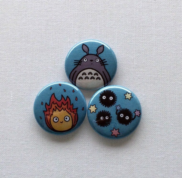 Studio Ghibli Button Set ($4)