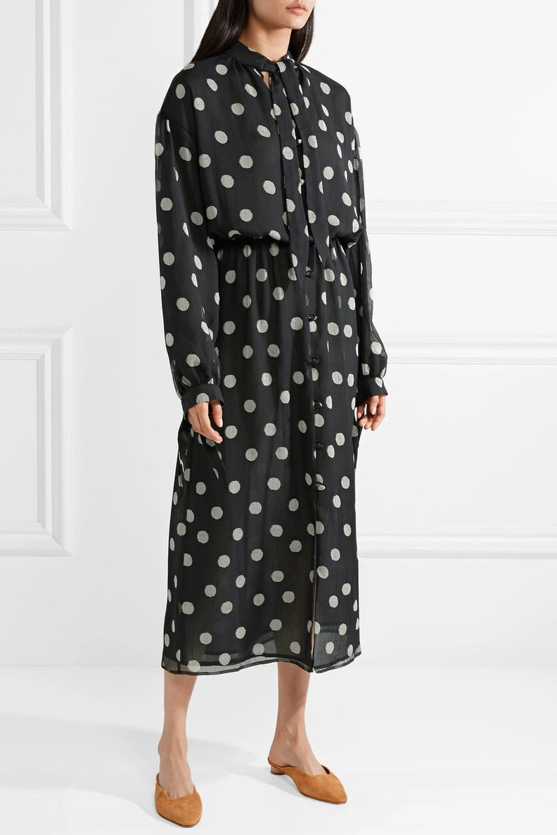 Nanushka Zahara Polka Dot Chiffon Dress