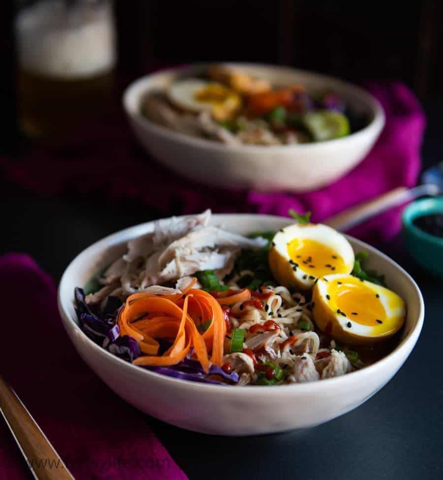 Leftover Turkey Ramen Soup