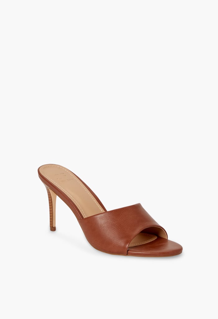 Ayesha Curry x JustFab Audre Mules in Leather Brown