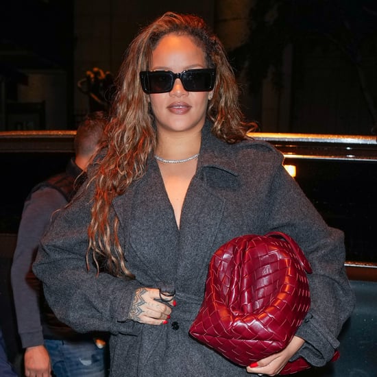 Rihanna Ditches Tiny Purses With a Giant Bottega Clutch