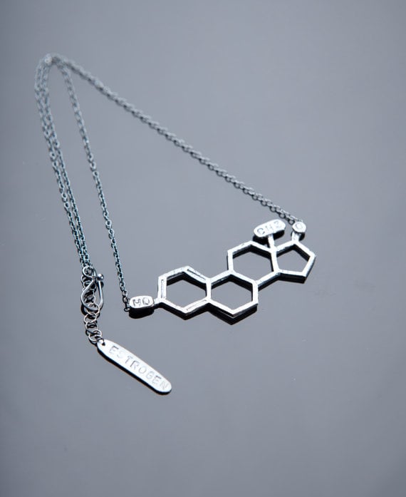 Polly Lin Estrogen Chemical Structure Necklace