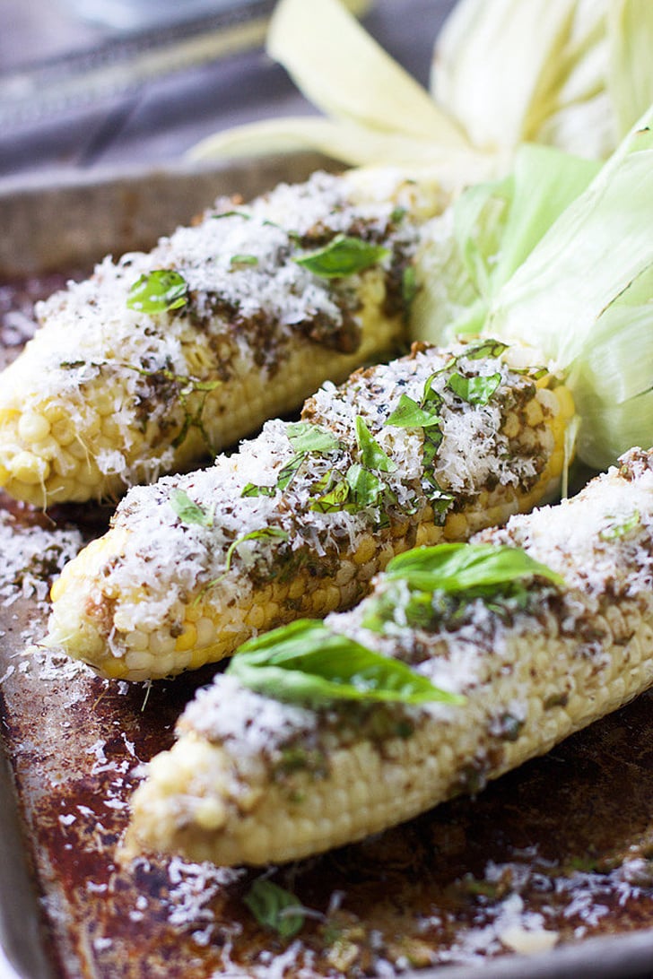 Grilled Corn With Pesto and Parmesan