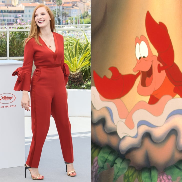 Jessica Chastain as Sebastian From The Little Mermaid