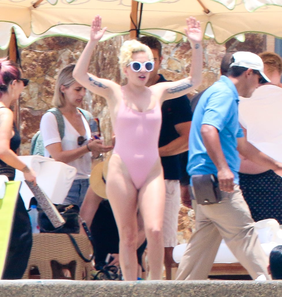 Lady Gaga Wearing Swimsuit in Mexico After Breakup July 2016