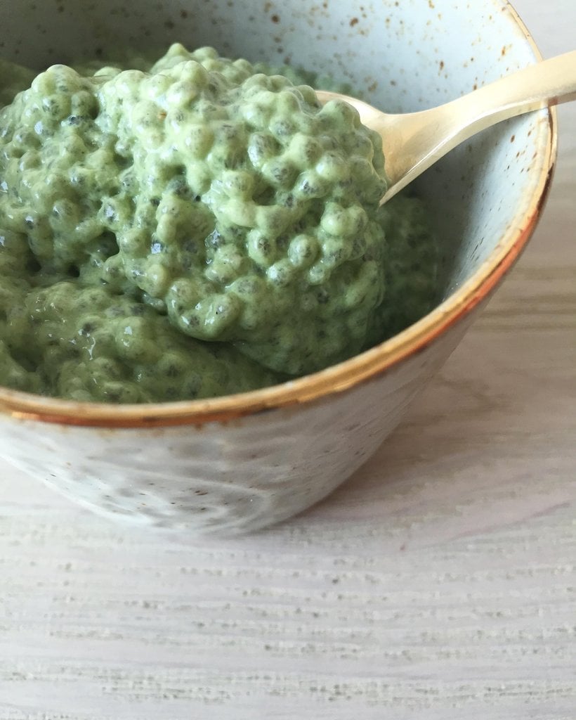 Vegetarian: Matcha, Coconut and Chia Pudding