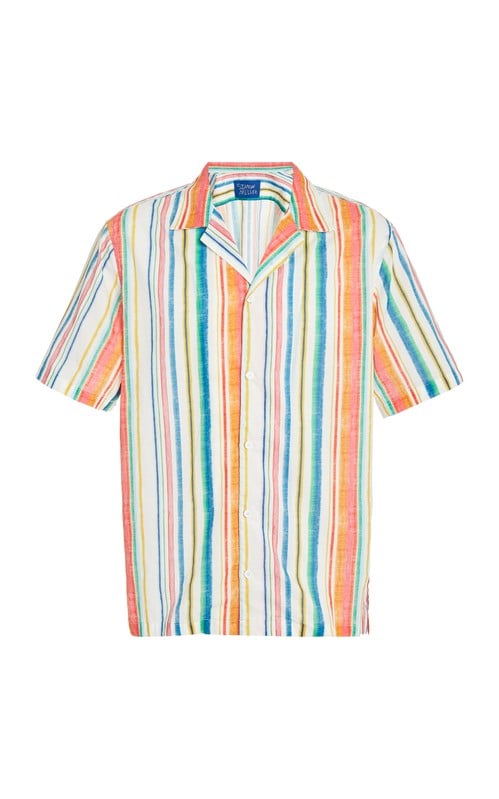 Simon Miller Conroe Striped Cotton-Blend Shirt