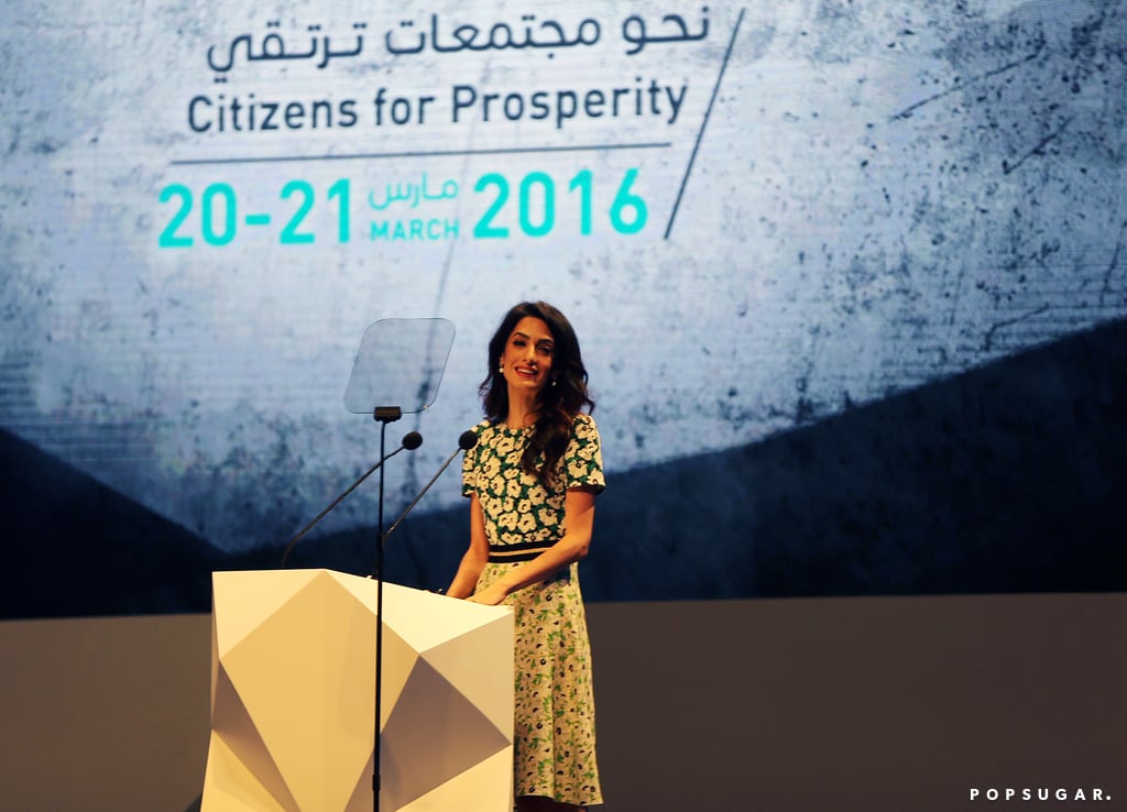 Amal Clooney in Stella McCartney at Mideast Emirates Forum