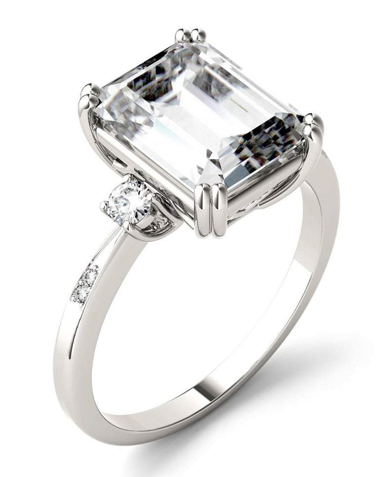 Charles & Colvard Ring in 14k White Gold