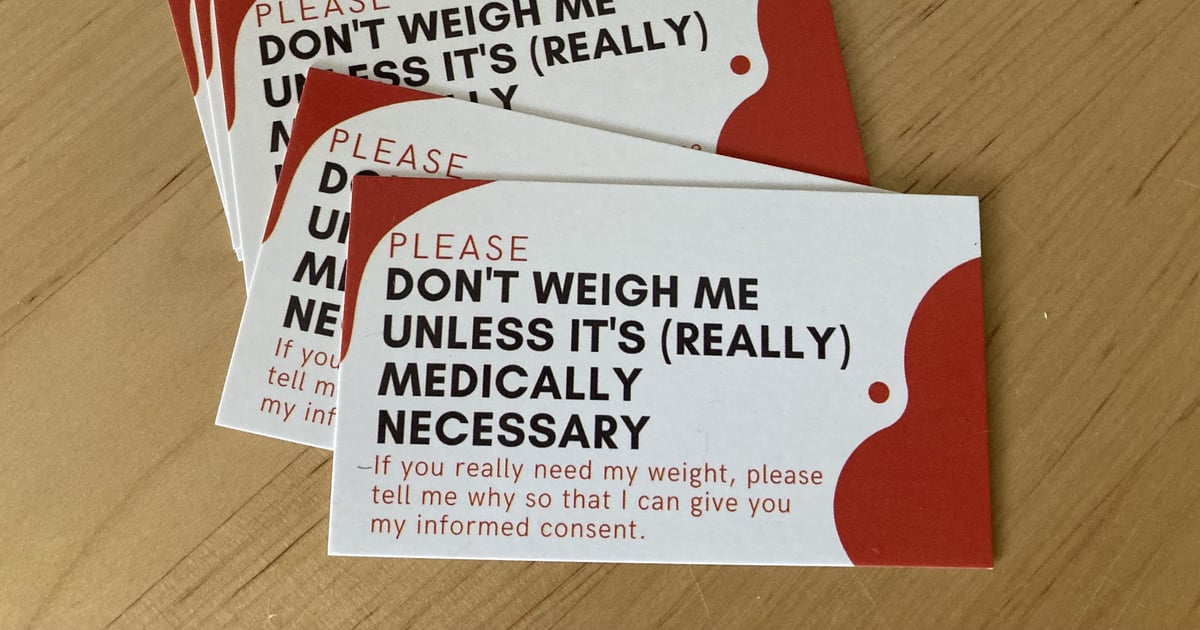 The Story Behind the Viral "Don't Weigh Me" Cards That Fight Weight Stigma thumbnail