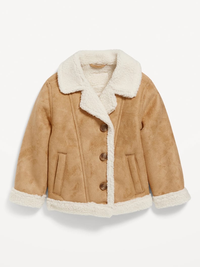 Old Navy Toddler Girl's Sherpa-Trim Buttoned Coat
