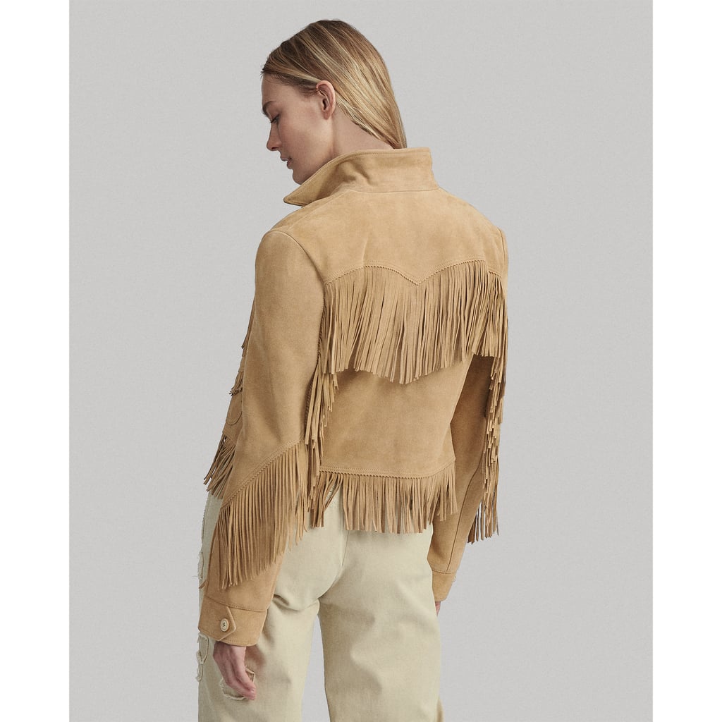 ralph lauren suede fringe jacket