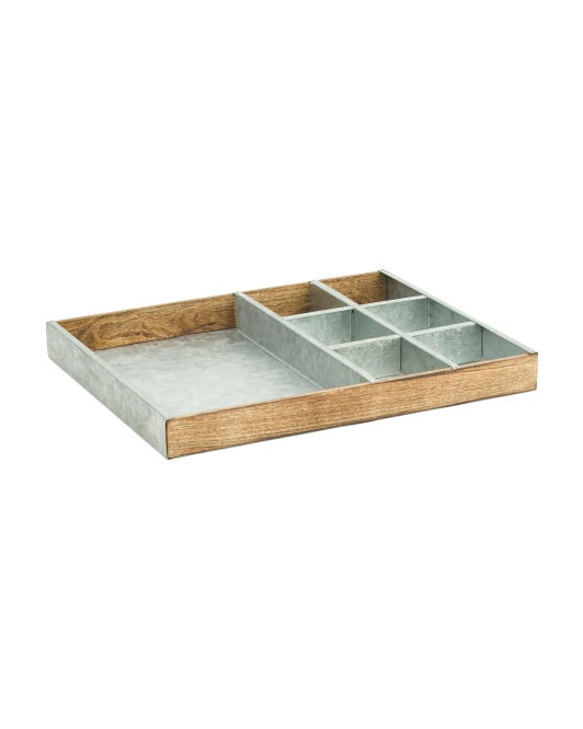 Galvanized Metal Sectioned Tray