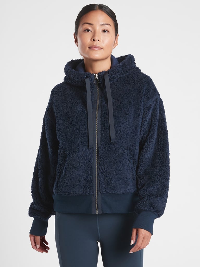 Athleta Cozy Sherpa Reversible Jacket The Best Outerwear at Athleta POPSUGAR Fitness Photo 9