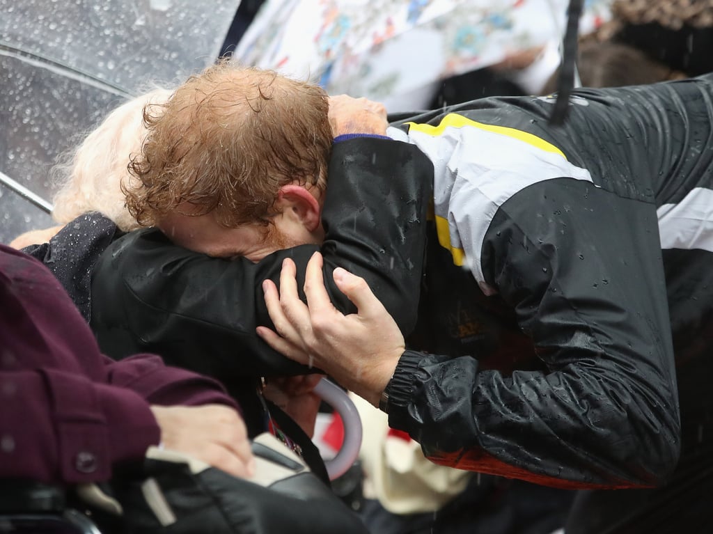 Prince Harry Hugging Elderly Lady in Sydney June 2017