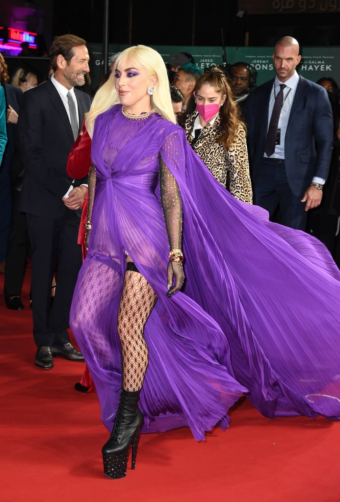 Lady Gaga's Purple Gown at the House of Gucci UK Premiere